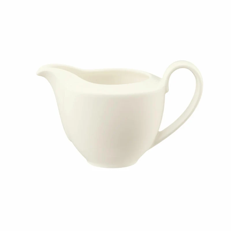 Seltmann Weiden Zoé Fine Diamond Milchkännchen, Kännchen, Milchgießer, Milchkanne, Porzellan, Creme Uni, 250 ml, 001.746269