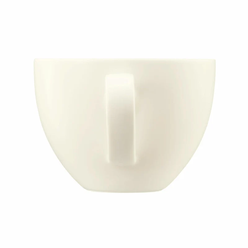Seltmann Weiden Zoé Fine Diamond Milchkaffeeobertasse, Milchkaffeetasse, Kaffeetasse, Kaffee Tasse, Porzellan, Creme, 350 ml, 001.746274