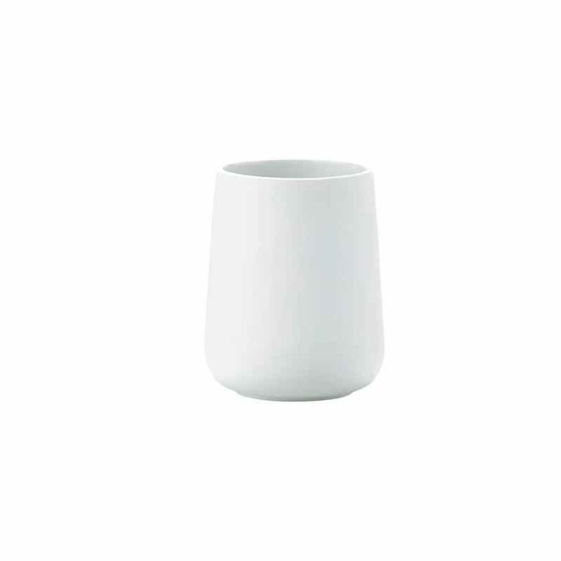 Zone Denmark Zahnbürstenbecher Nova, Zahnputzbecher, Porzellan, White, H 10 cm, 330102