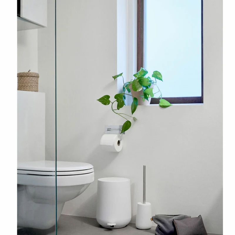 Zone Denmark Toilettenbürste Nova, Toilettenbürstengarnitur, WC-Garnitur, Klobürste, Porzellan, White, 330104