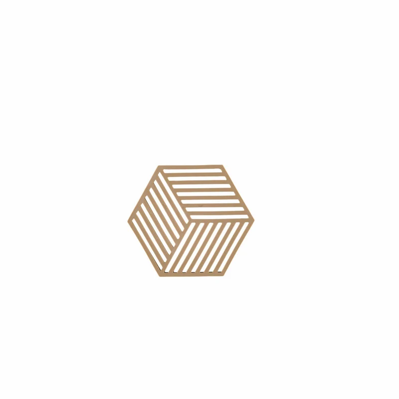 Zone Denmark Untersetzer Hexagon, Glasuntersetzer, Getränkeuntersetzer, Silikon, Dark Camel, 24347
