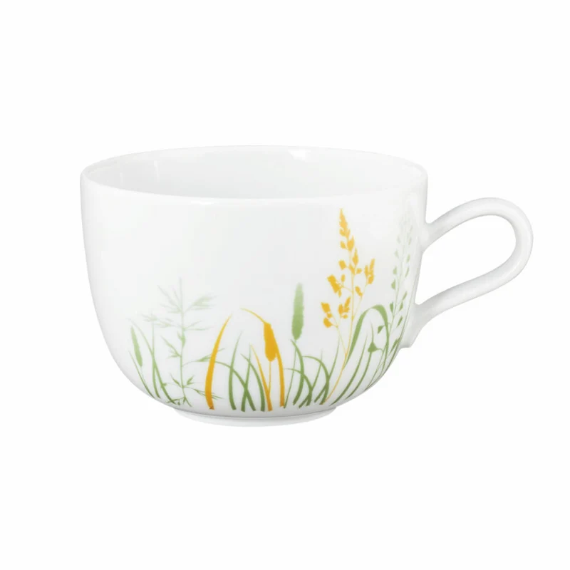 Seltmann Weiden Liberty Milchkaffeeobertasse, Milchkaffeetasse, Kaffeetasse, Kaffee Tasse, Porzellan, Meadow Grasses Green, 400 ml, 001.768774