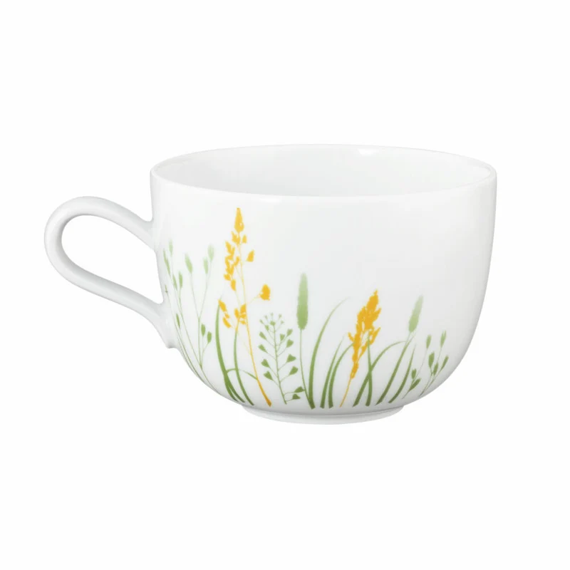 Seltmann Weiden Liberty Milchkaffeeobertasse, Milchkaffeetasse, Kaffeetasse, Kaffee Tasse, Porzellan, Meadow Grasses Green, 400 ml, 001.768774