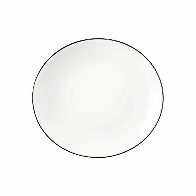 Seltmann Weiden Modern Life Frühstücksteller, Teller, Kuchenteller, Porzellan, Black Line, Ø 21 cm, 001.758863
