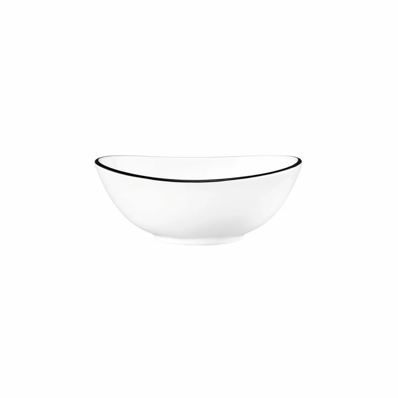 Seltmann Weiden Modern Life Bowl, Schale, Schüssel, Porzellan, Black Line, 12 x 9.5 cm, 001.758865