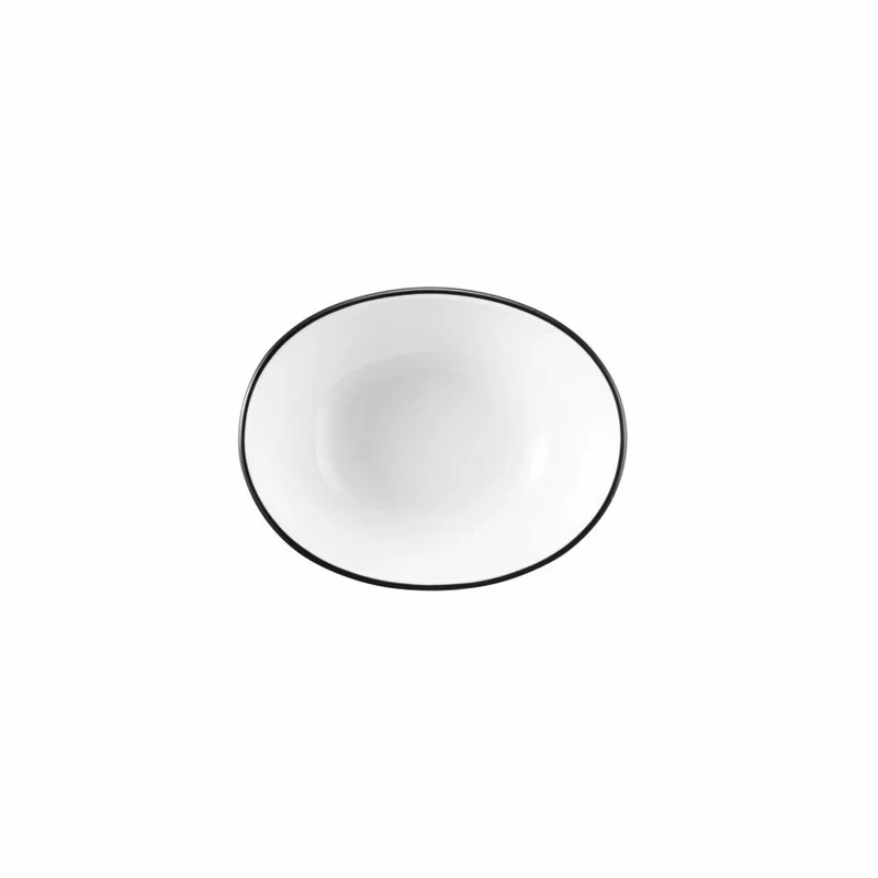 Seltmann Weiden Modern Life Bowl, Schale, Schüssel, Porzellan, Black Line, 12 x 9.5 cm, 001.758865