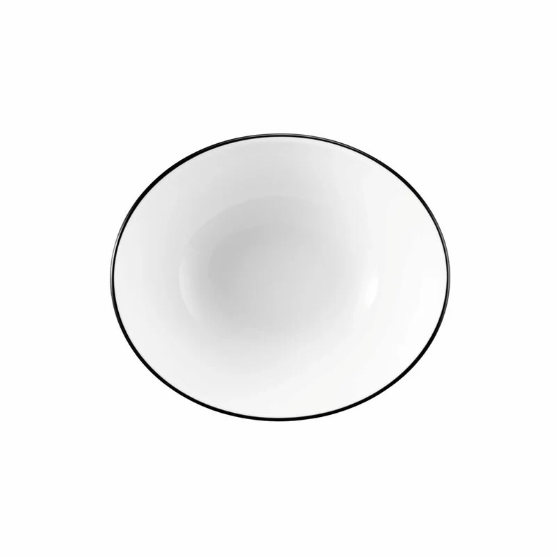 Seltmann Weiden Modern Life Suppenschale, Schale, Schüssel, Porzellan, Black Line, 15.5 x 13.5 cm, 001.758866