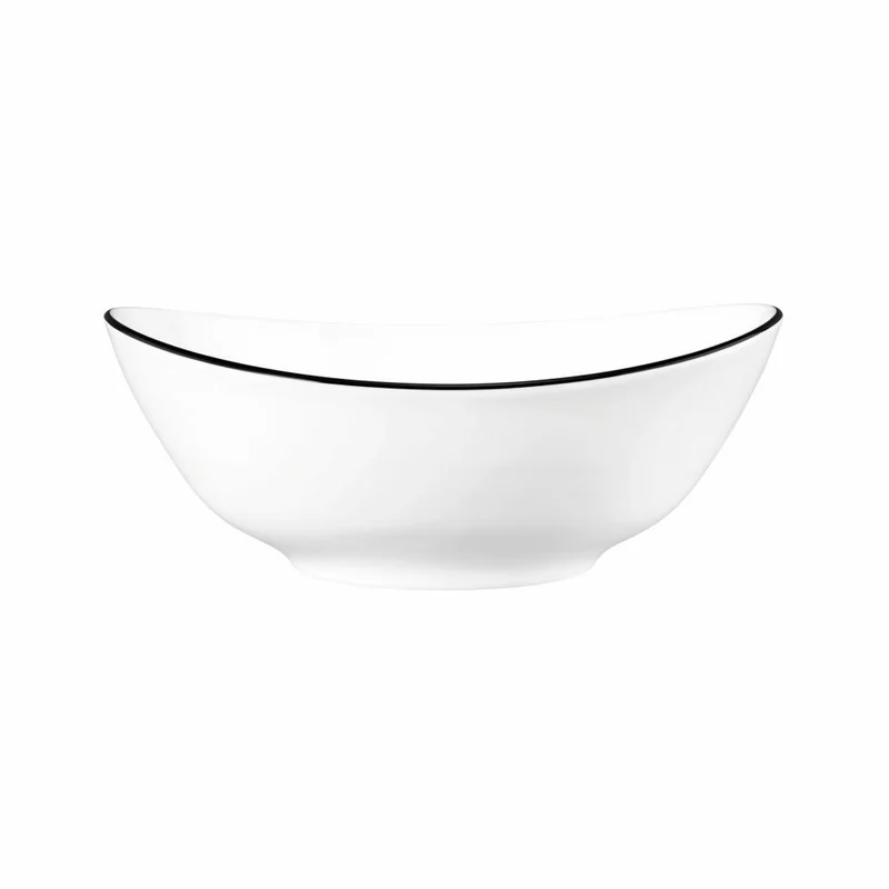Seltmann Weiden Modern Life Schüssel Oval, Schale, Porzellan, Black Line, 21 cm, 001.758867