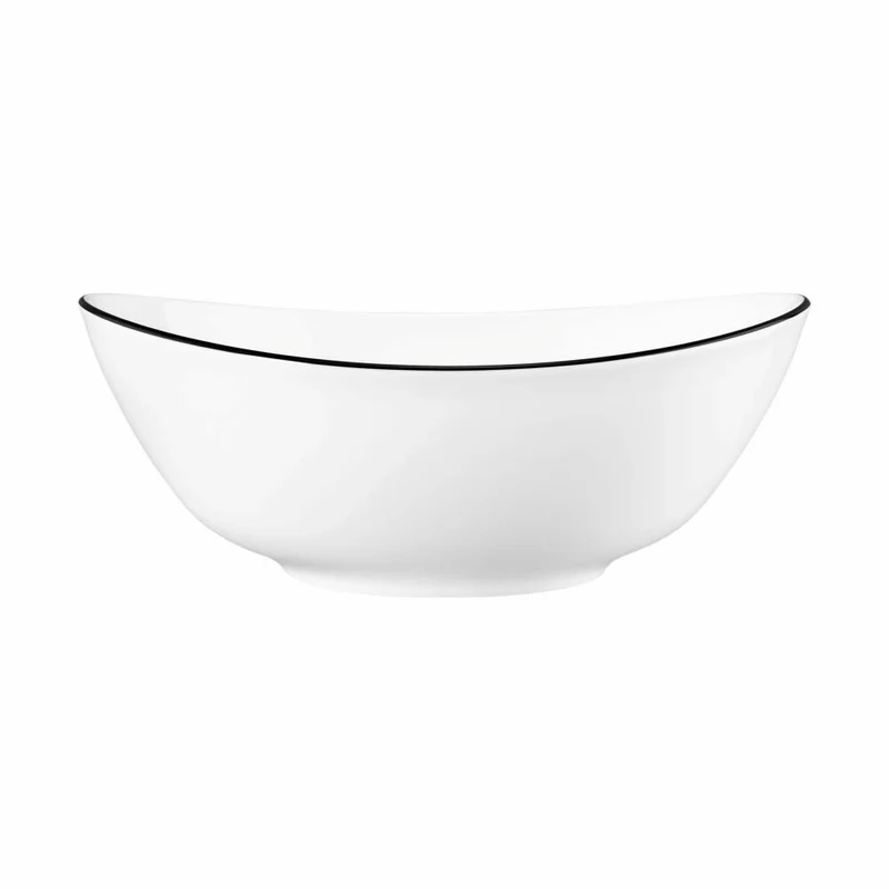 Seltmann Weiden Modern Life Schüssel Oval, Schale, Porzellan, Black Line, 25.5 cm, 001.758868