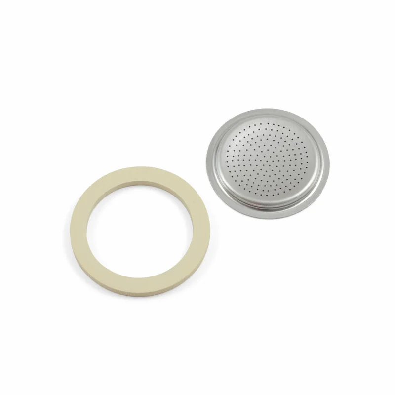 Bialetti Dichtung und Filter für La Mokina, Ersatzteil, Ersatz für Espressokocher, Dichtungsring, Ø 47 mm, 800030