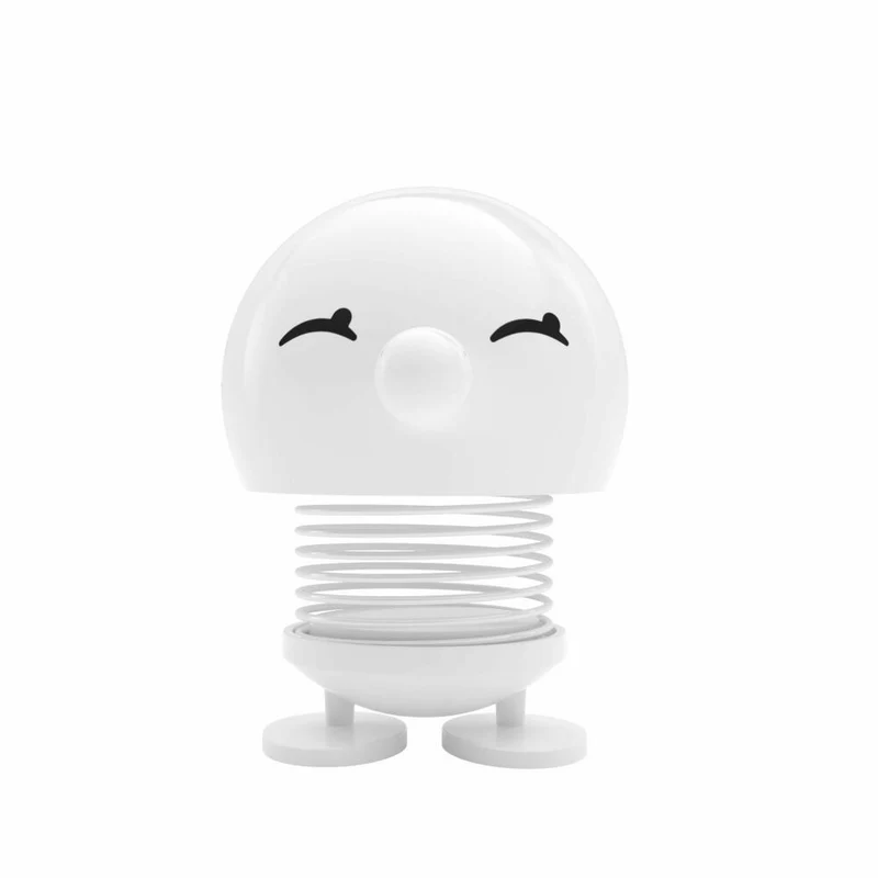 Hoptimist Junior Bimble, mit Lächelnden Augen, Wackelfigur, Wackel Figur, Dekoidee, Plastik, Weiß, Ø 7.5 cm, 26099