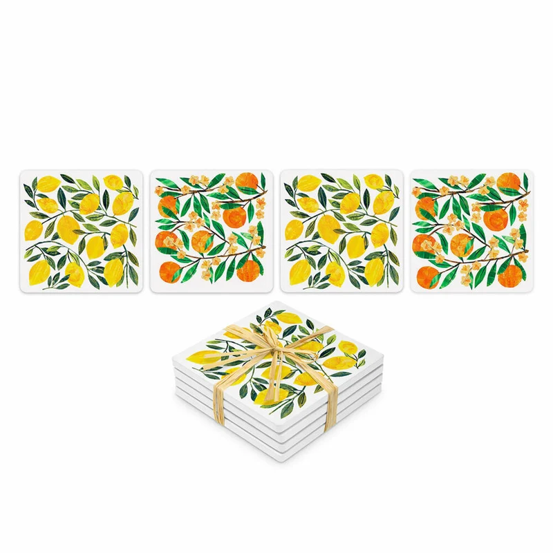 PPD Traceys Garden x 2 Design Coaster, 4-tlg., Untersetzer, Glasuntersetzer, Dolomit, 186502702