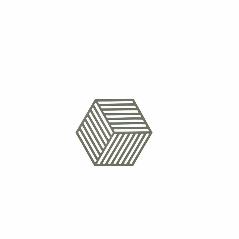 Zone Denmark Untersetzer Hexagon, Glasuntersetzer, Getränkeuntersetzer, Silikon, Olive Green, 24349