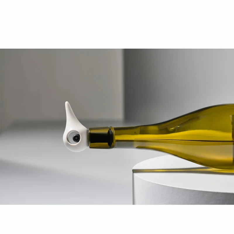 Zone Denmark Weinverschluss Rocks Bird, Flaschenverschluss, Weinstopfen, Verschluss Flasche, Silikon / ABS, Warm Grey, 11856