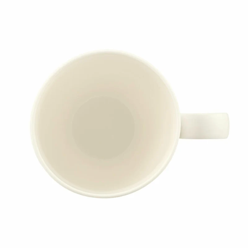 Seltmann Weiden Zoé Fine Diamond Becher, Kaffeebecher, Teetasse, Tasse, Porzellan, Creme, 350 ml, 001.746275