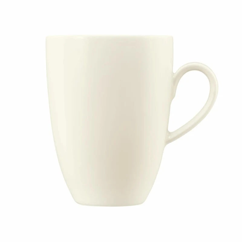 Seltmann Weiden Zoé Fine Diamond Becher, Kaffeebecher, Teetasse, Tasse, Porzellan, Creme, 350 ml, 001.746275