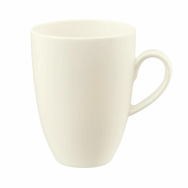Seltmann Weiden Zoé Fine Diamond Becher, Kaffeebecher, Teetasse, Tasse, Porzellan, Creme, 350 ml, 001.746275