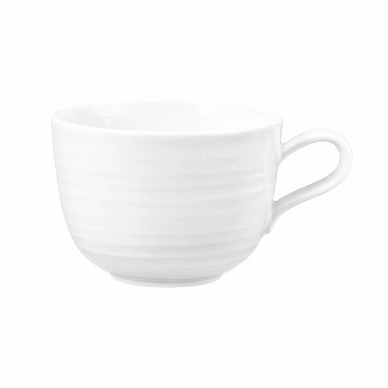 Seltmann Weiden Terra Milchkaffeeobertasse, Milchkaffeetasse, Kaffeetasse, Kaffee Tasse, Porzellan, Weiß, 400 ml, 001.764976