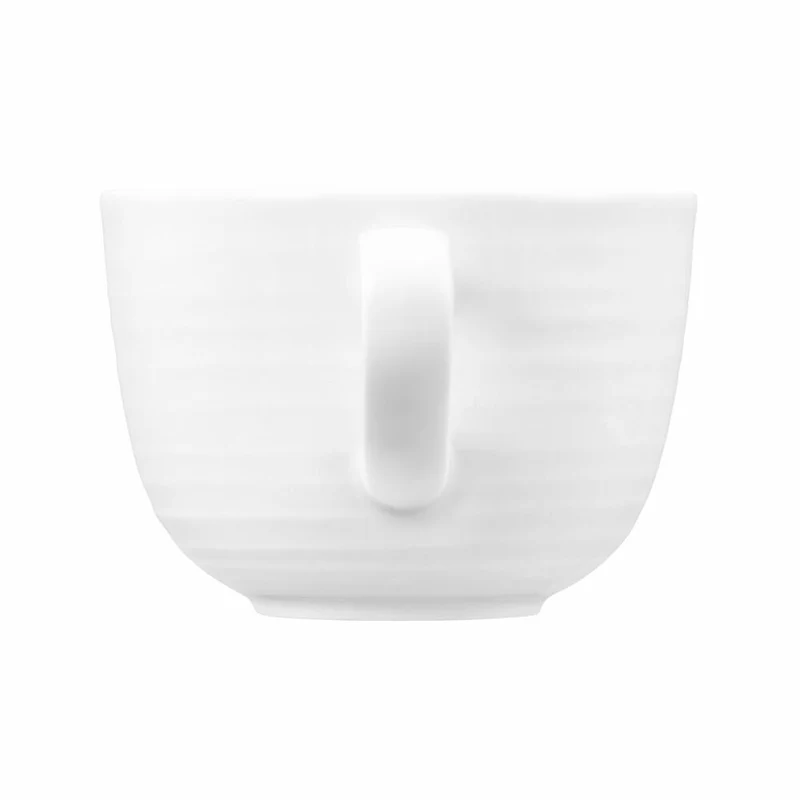 Seltmann Weiden Terra Milchkaffeeobertasse, Milchkaffeetasse, Kaffeetasse, Kaffee Tasse, Porzellan, Weiß, 400 ml, 001.764976