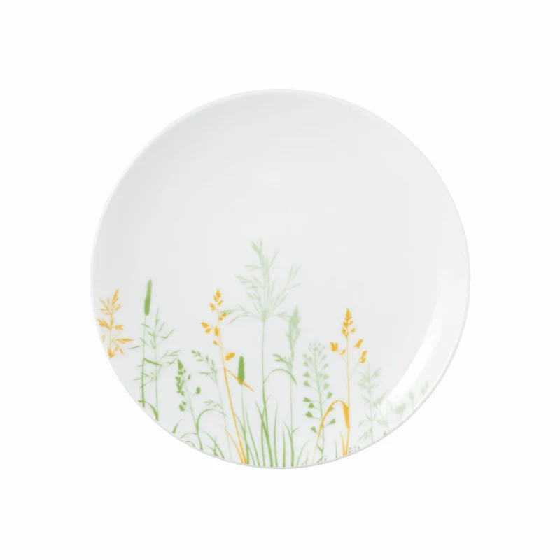 Seltmann Weiden Liberty Brotteller, Frühstücksteller, Kuchenteller, Porzellan, Meadow Grasses Green, Ø 17.7 cm, 001.768781