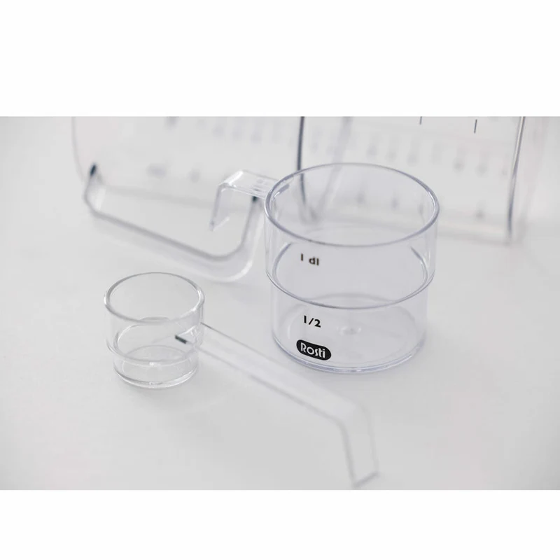 Rosti Deziliter-Messbecher Mensura, Abmessbecher, SAN-Kunststoff, Klar, 100 ml, 25291