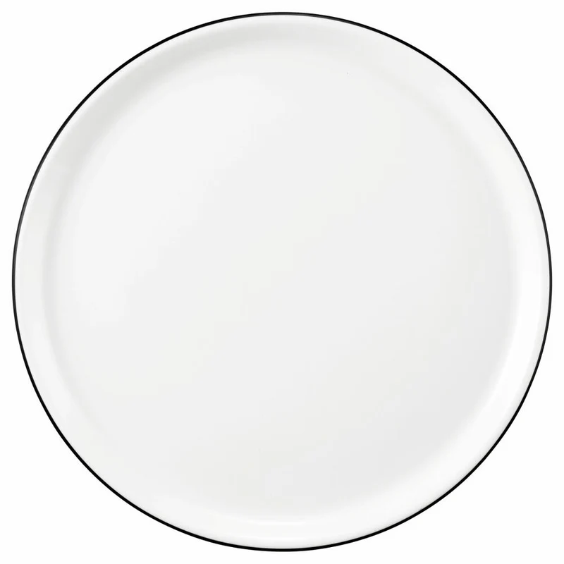 Seltmann Weiden Modern Life Pizzateller, Speiseteller, Teller, Porzellan, Black Line, Ø 29.5 cm, 001.759134
