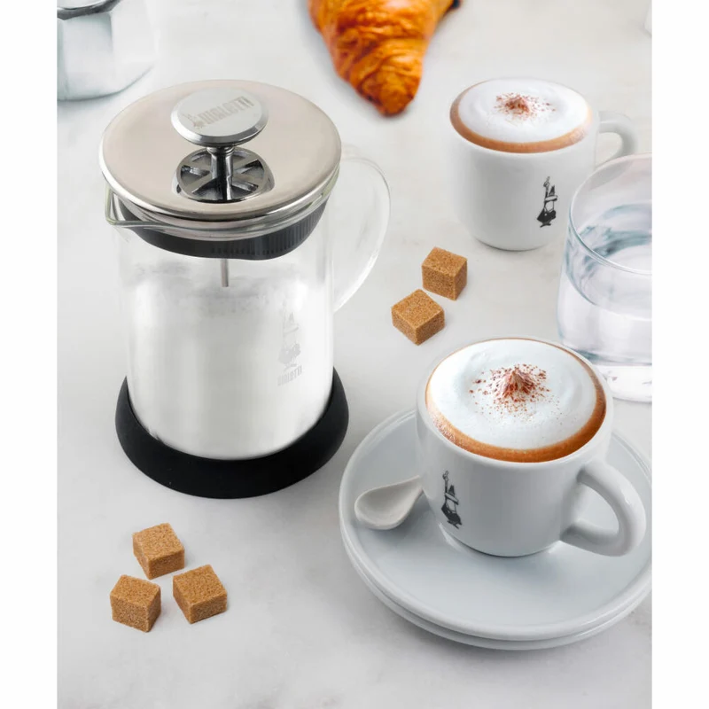 Bialetti Milchaufschäumer Cappuccinatore 330 ml, Milchschäumer, Aufschäumer, Glas, Transparent, 4410