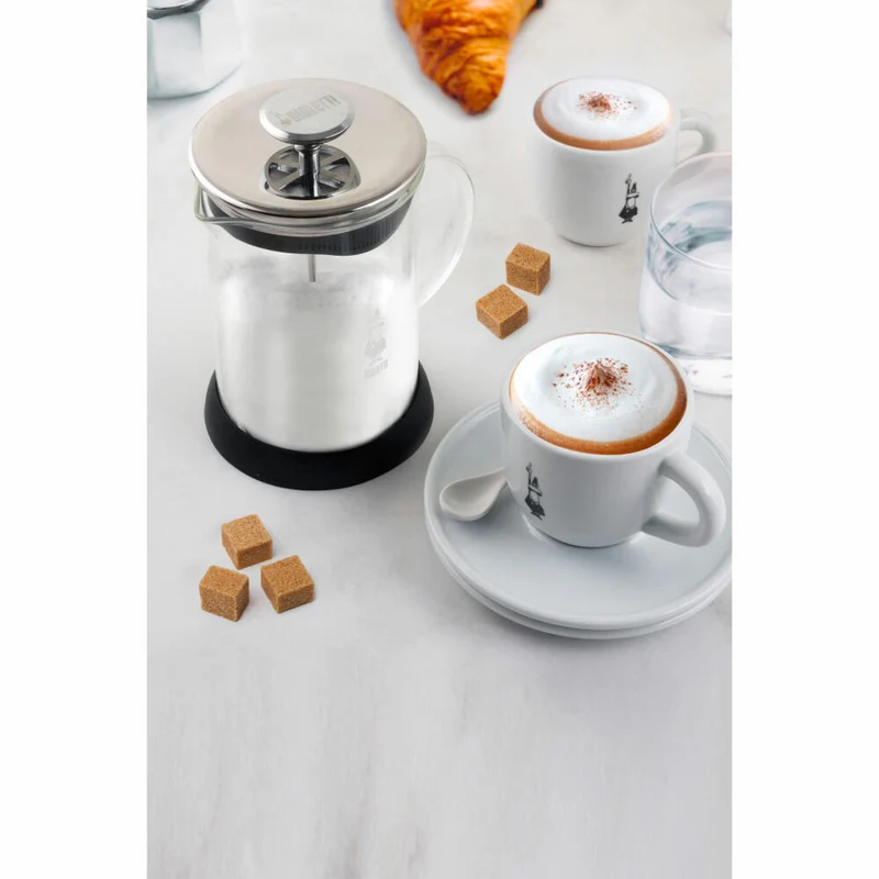 Bialetti Milchaufschäumer Cappuccinatore 330 ml, Milchschäumer, Aufschäumer, Glas, Transparent, 4410