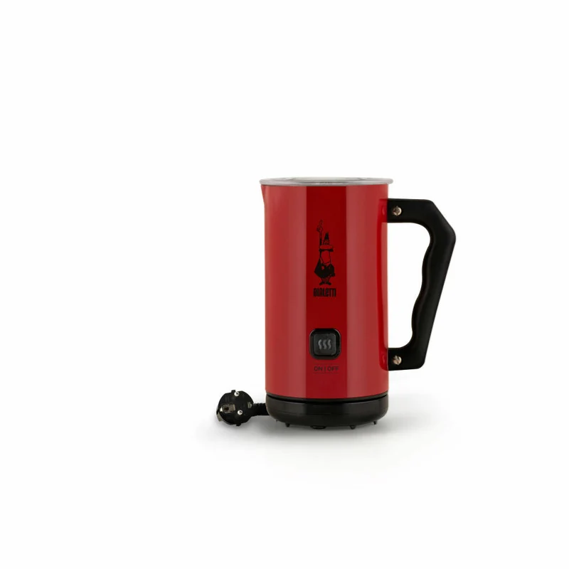 Bialetti Milchaufschäumer Elettric Mk02, 300ml, Elektrisch, Milchschäumer, Milch, Latte, Edelstahl, Rot, 4431