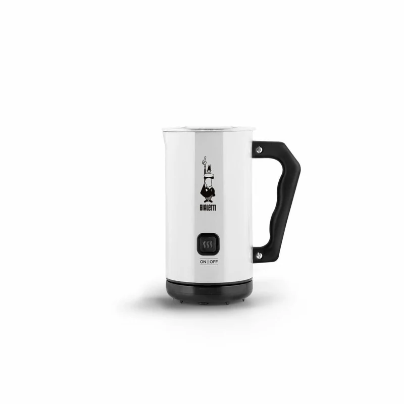 Bialetti Milchaufschäumer Elettric Mk02, 300ml, Elektrisch, Milchschäumer, Milch, Latte, Edelstahl, Weiß, 4432