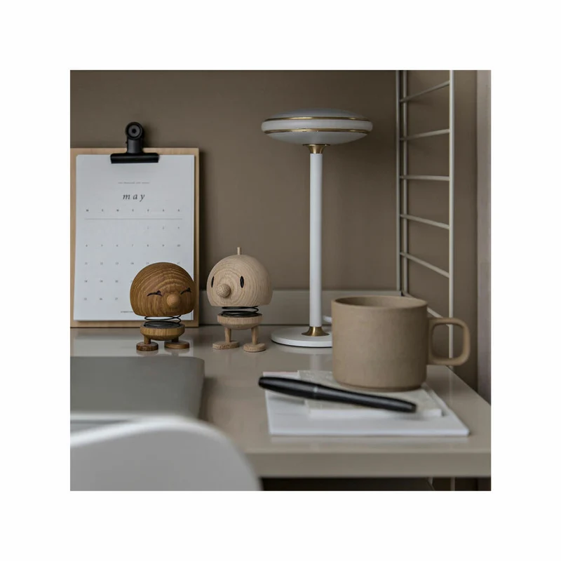 Hoptimist Dekofigur Bumble M Raw Oak, Wackelfigur, Eichenholz, Hellbraun, 10.8 cm, 27552