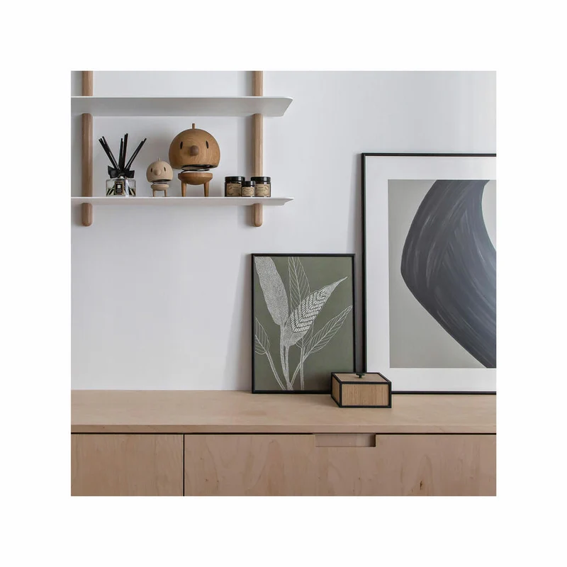 Hoptimist Dekofigur Bumble M Raw Oak, Wackelfigur, Eichenholz, Hellbraun, 10.8 cm, 27552