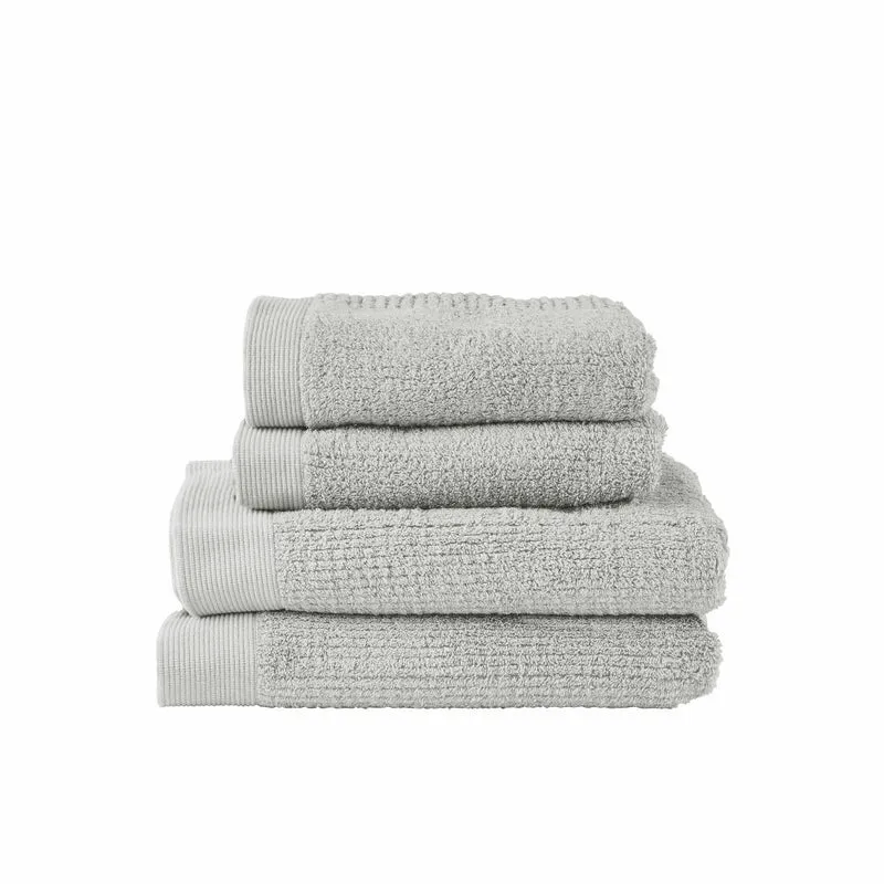Zone Denmark Handtuch Classic, 4-tlg., Duschtuch, Badetuch, Gästehandtuch, Baumwolle, Soft Grey, 25483