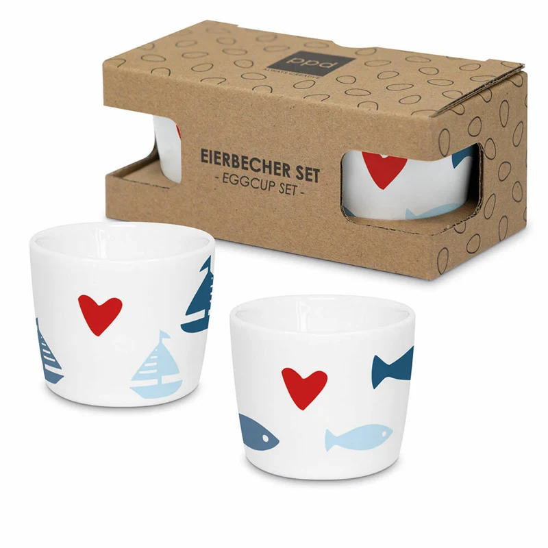 PPD Seaside x 2 Egg Cup Set, 2-tlg., Eierbecher, Eierhalter, New Bone China, 162402703