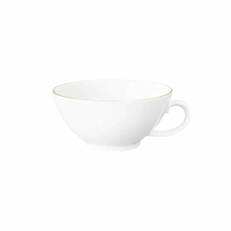 Seltmann Weiden Liberty Teeobertasse Klein, Teetasse, Tee Tasse, Porzellan, Goldrand, 140 ml, 001.765029