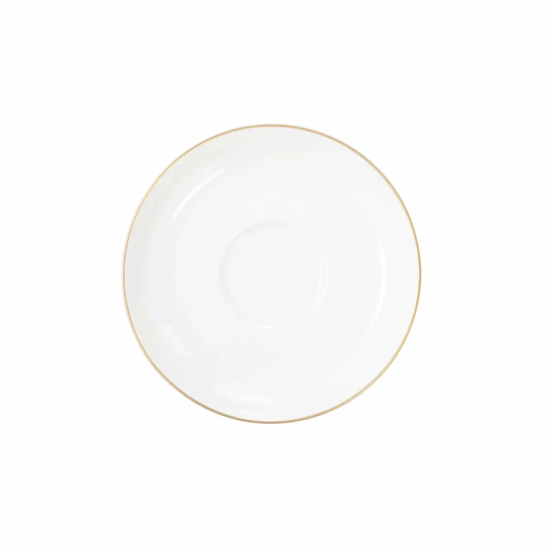 Seltmann Weiden Liberty Teeuntertasse, Untertasse, Unterteller, Porzellan, Goldrand, Ø 13 cm, 001.765030