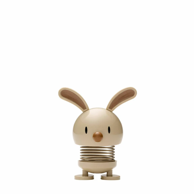 Hoptimist Small Bunny, Wackelfigur, Hase Wackel Figur, Ostern, Dekoidee, Dekoration, Kunststoff, Latte, H 9 cm, 26183