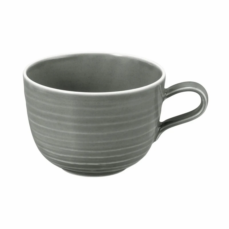 Seltmann Weiden Terra Milchkaffeeobertasse, Milchkaffeetasse, Kaffeetasse, Kaffee Tasse, Porzellan, Perlgrau, 400 ml, 001.764988