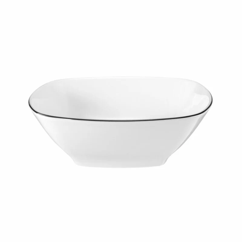 Seltmann Weiden Lido Dessertschale Eckig, Schale, Schüssel, Porzellan, Black Line, 15 x 15 cm, 001.755570