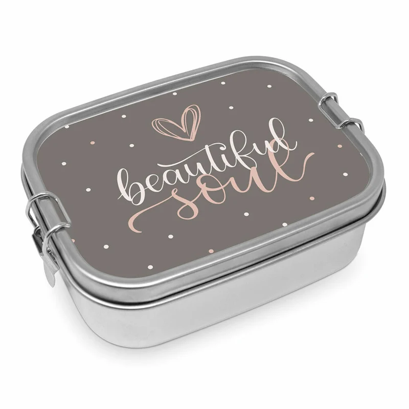 PPD Beautiful Soul Steel Lunch Box, Brotdose, Lunchbox, Vesperdose, Edelstahl, 900 ml, 491345