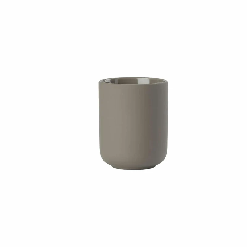 Zone Denmark Zahnbürstenbecher Ume, Zahnputzbecher, Steinzeug, Taupe, H 10 cm, 26431