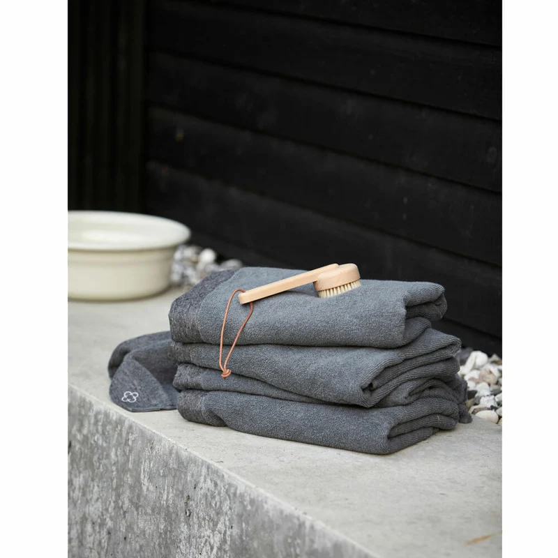 Zone Denmark Spa-Handtuch Inu, Badetuch, Saunatuch, Baumwolle, Grey, 100 x 50 cm, 13038