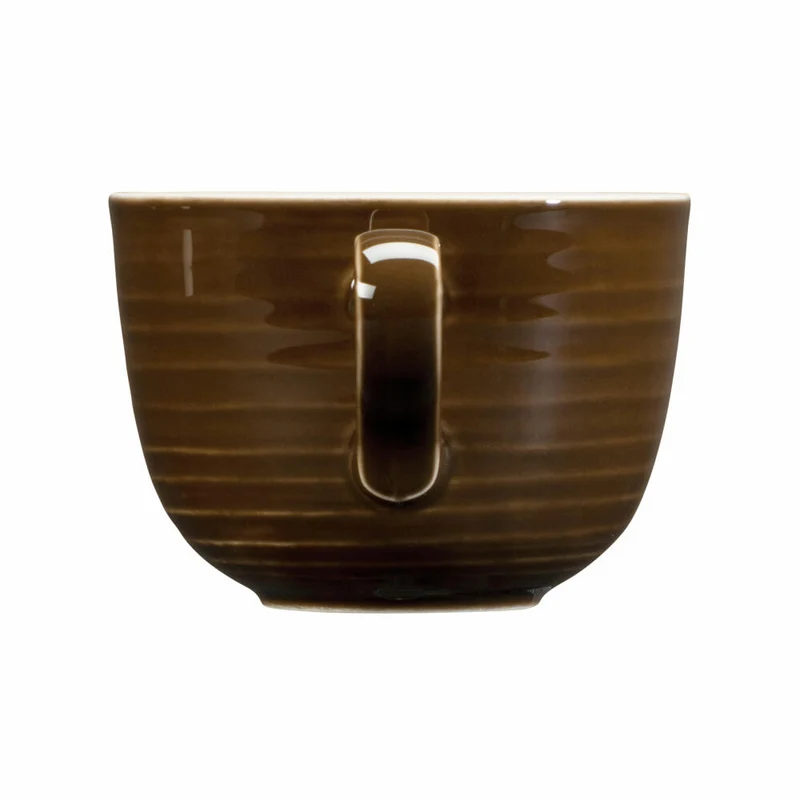 Seltmann Weiden Terra Milchkaffeeobertasse, Milchkaffeetasse, Kaffeetasse, Kaffee Tasse, Porzellan, Erdbraun, 400 ml, 001.765000