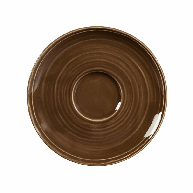 Seltmann Weiden Terra Kombi-Untertasse Groß, Unterteller, Porzellan, Erdbraun, Ø 16.1 cm, 001.765001