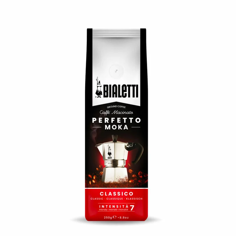 Bialetti Perfetto Moka Classico, Kaffee gemahlen, Röstkaffee, mittlere Röstung, 250 g, 96080317