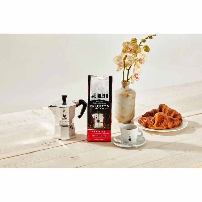 Bialetti Perfetto Moka Classico, Kaffee gemahlen, Röstkaffee, mittlere Röstung, 250 g, 96080317