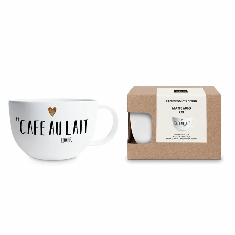 PPD Café au lait Lover Matte Mug XXL, Tasse, Kaffeetasse, Becher, New Bone China, 550 ml, 162702128