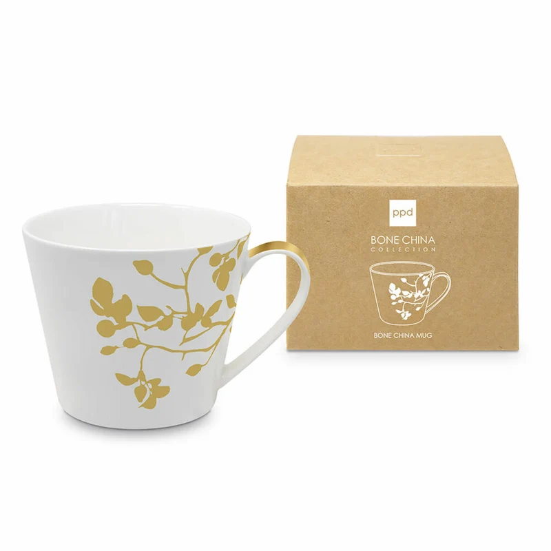 PPD Pure Branch gold Bone China Mug, Tasse, Becher, Kaffeebecher, Teetasse, Bone China, 400 ml, 163602458