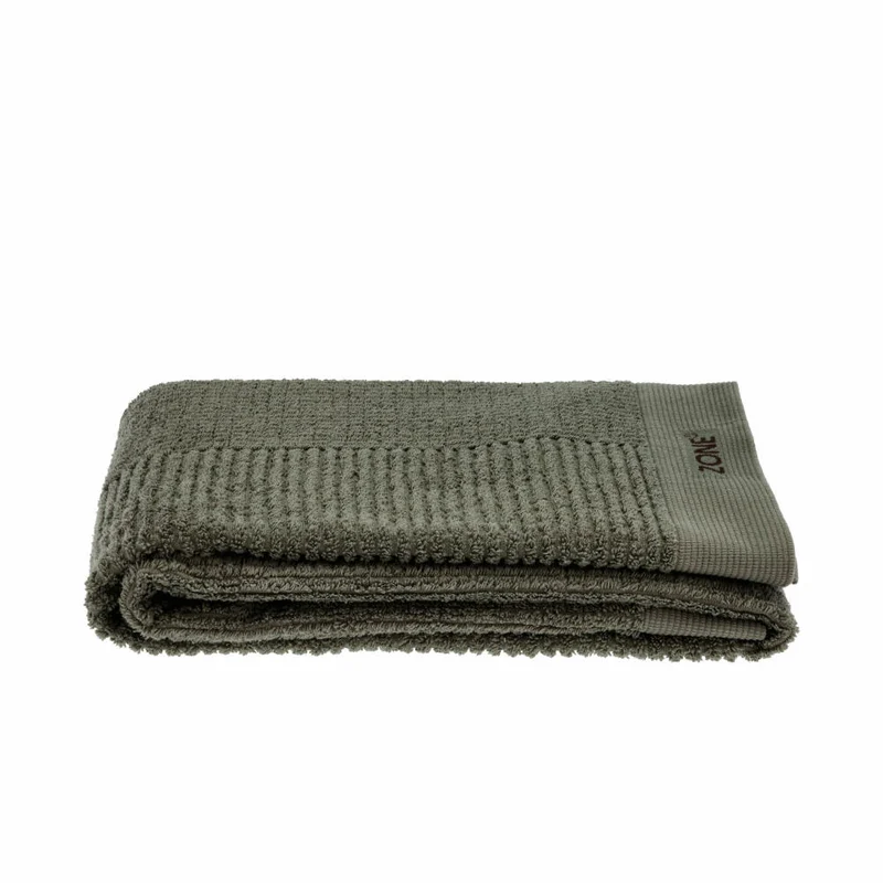 Zone Denmark Badehandtuch Classic, Duschtuch, Badetuch, Strandtuch, Handtuch, Baumwolle, Olive Green, 140 x 70 cm, 26441