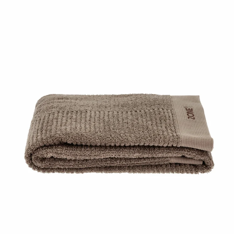 Zone Denmark Badehandtuch Classic, Duschtuch, Badetuch, Strandtuch, Handtuch, Baumwolle,Taupe, 140 x 70 cm, 26442